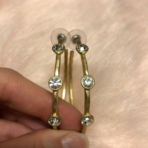 CZ Diamond Gold Hoops